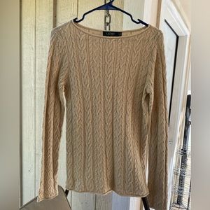 NWOT Lauren Ralph Lauren cotton cable knit long sleeve M